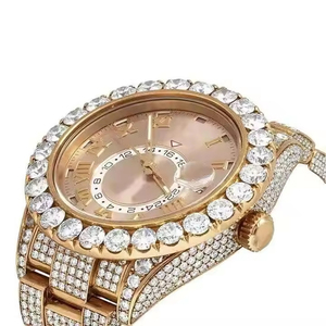Elegante Reloj de Diamantes con Caja de Acero Inoxidable, Movimiento de Cuarzo ETA, Esfera de Cristal, Correa Original - Diseño Moderno de Lujo, Precio Premium, India - Product Image 3