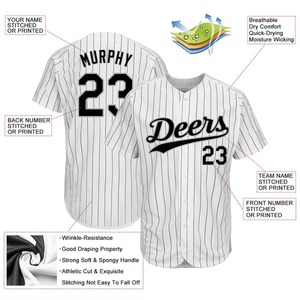 Camiseta de Softbol Personalizada para Mujer, Blanca con Rayas Negras y Grises, Transpirable, Absorbente de Humedad, Uniforme Deportivo para Equipo, Venta al Por Mayor - Product Image 2