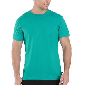 T-shirt à manches courtes pour homme, col rond, couleur unie, tricoté, décontracté, coupe classique - Product Image 1