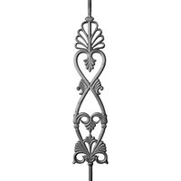 Composant d'escalier classique en fonte, balustre décoratif, rampe décorative, embellissement architectural, embout métallique durable