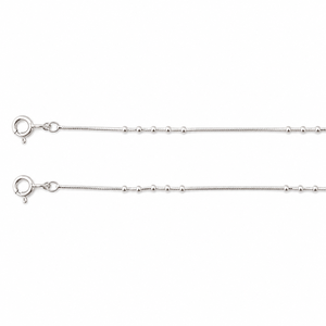 925 Sterling Silver Minimalist Beaded Chain <b>Anklet</b> for Women Dainty Everyday Jewelry Daily Wear Gift High Polish Finish Fine Ank - Product Image 3