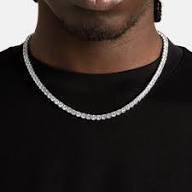 Cadena de tenis de diamantes de oro blanco de 18k de calidad de exportación para hombres y mujeres, diamantes disponibles a un precio razonable. - Product Image 3