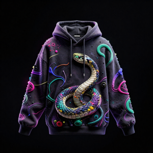 เสื้อฮู้ดดี้พิมพ์ลายพัฟ 500 GSM ผ้าฝ้ายฟลีซหนานุ่ม พร้อมบริการปรับแต่งแบบ OEM ODM - Product Image 4