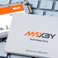 MAXBY MS500 SATA III SSD dengan Cache SLC Besar 512GB 1TB Kecepatan Tulis Stabil untuk Penyimpanan Pengeditan Video