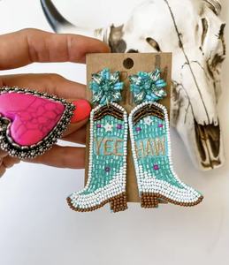 Nuevos Lanzamientos 2026: Pendientes de botón unisex de diseño de sombrero rosa, hechos a mano con cuentas de semillas, estilo letras clásicas, para profesores, fiestas y bodas - Product Image 2