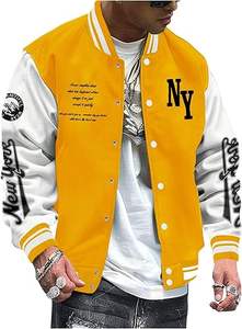 Veste d'hiver confortable pour homme, style Letterman, col montant, logo sur le devant, coupe-vent, haute qualité, écologique, à prix raisonnable - Product Image 6