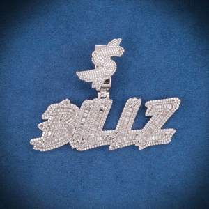 Collar con Nombre Personalizado de Diamante CVD Creado en Laboratorio Certificado por IGI, Cadena Cubana, Reloj de Moissanita Brillante para Mujer, Compra al por Mayor - Product Image 1