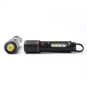 New Mini Type-C rechargeable Cob Keychain Magnetic base Emergency Led Portable Flashlight 400 lumen