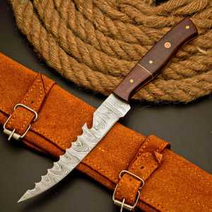 Damascus Steel <b>Knife</b> <b>Set</b> 3-Piece Wood Handle Fillet <b>Knives</b> Polished Blade Straight Edge Ambidextrous Kitchen Cutlery - Product Image 4