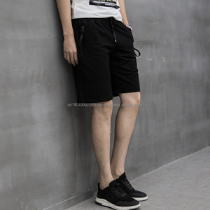 Pantalones cortos deportivos para correr de verano personalizados para hombre, pantalones cortos de baloncesto, deportivos, de poliéster liso Spandex, de punto teñido liso - Product Image 2