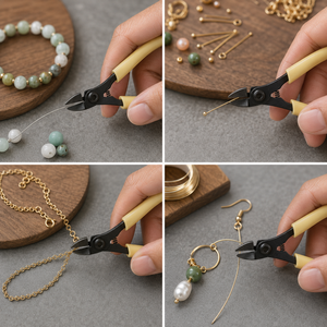 Pince coupante professionnelle pour bijoux, coupe-fil de précision avec poignée ergonomique à ressort - Product Image 4
