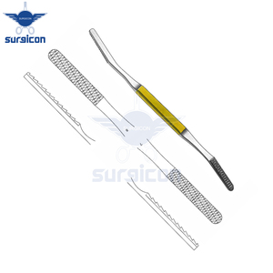 ที่ขูดจมูก Fomon ขนาด 20.5 ซม. / 8 นิ้ว แบบมุมโค้ง พร้อมหัวทังสเตนคาร์ไบด์ TC ขนาด 40 x 7 มม. รุ่น Fig. 7/8 สำหรับการปรับรูปทรงกระดูกจมูกอย่างแม่นยำ - Product Image 5