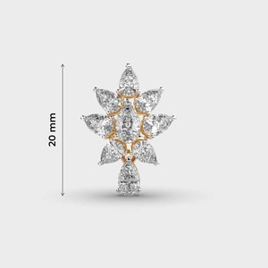 Elegant 18K Yellow Gold Diamond Bloom <b>Statement</b> <b>Necklace</b> for Women IGI Certified Wedding Floral Cluster Pendant <b>Necklace</b> | - Product Image 5