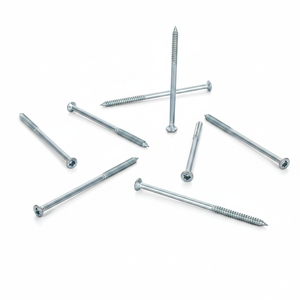 Tornillos parciales de cabeza ranurada de acero al carbono con doble extremo zincado, métricos/pulgadas, grado industrial PDC, clase 4.8 6.8, para fijación de madera - Product Image 3