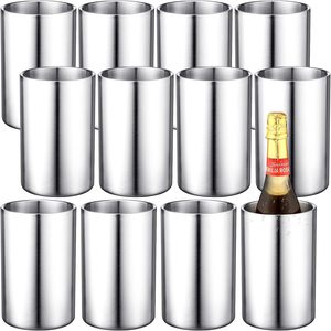 Factory Direct The Stainless Steel Double Wall Wine Cooler Bucket Wine Chiller Bucket for for Hours Wine Bottle <b>Beer</b> Can Cooler - Product Image 1