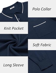 Camiseta de Punto de Manga Corta para Hombre, con Ribete en Contraste, Cuello Redondo, Bolsillo en el Pecho, Corte Ajustado, Ecológica, 100% Algodón, Estilo Casual Elegante y Ligero - Product Image 6