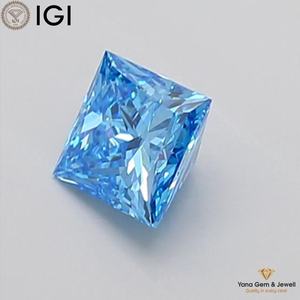 Diamante Cultivado en Laboratorio con Certificado IGI, Forma PRINCESS, 1.00 Quilates, Color Azul Intenso, Claridad VS2, para Su Joyería - Product Image 5