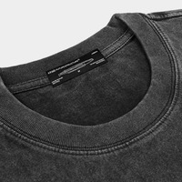 T-shirt à manches longues en coton tricoté 100% avec imprimé graphique vintage esthétique sombre, tendance streetwear pour homme, impression numérique, séchage rapide