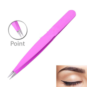 Custom Logo 3PCS Professional Eyebrow Tweezers Set Slant <b>Point</b> and Straight Tip Stainless Steel Tweezers - Product Image 5
