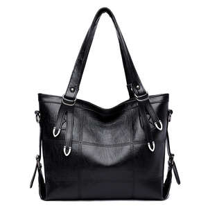 Elegante Bolso Tote de Cuero con Cierre de Cremallera, Bolso de Hombro de Gran Capacidad para Mujer, Bolso Elegante para el Trabajo Diario - Product Image 3