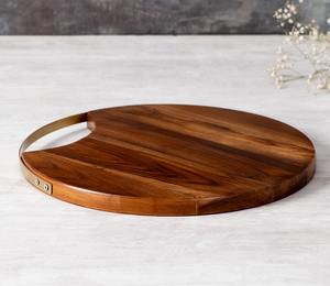 Bandeja Redonda de Madera de Acacia para Servir Queso, Frutas, Pan, Vajilla para Cocina, Comedor y Restaurante - Product Image 3