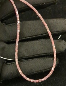 Cuentas de Diamante Rosa 100% Naturales, Cuentas Tubulares Facetadas Brillantes para la Elaboración de Joyas, Regalo Personalizado para Ella, Cuentas de Piedra Rosa - Product Image 3