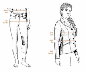 Veste d'équitation personnalisée pour femme, bleu marine, avec passepoil doré, poche zippée, pour concours d'équitation, OEM - Product Image 5