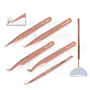 Professional Stainless Steel Lash Extension Tweezers Diamond <b>Grip</b> and Available All Mirror Handle Custom Logo - Product Image 1