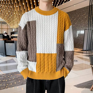 Cárdigan Transpirable de Diseño Personalizado con Materiales Frescos, Suéter de Punto con Parches para Hombre, Jersey de Manga Larga para Invierno - Product Image 5