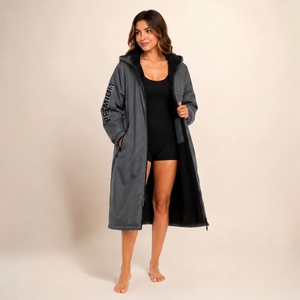 Sherpa Fleece Outdoor Sports Coat Waterproof Hooded Beach <b>Surf</b> Jacket - Product Image 1