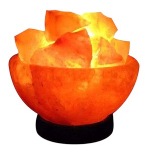 Lámpara de Sal del Himalaya con Forma Geométrica Tallada, Artesanía Natural para Decoración del Hogar, SIAN ENTERPRISES SE-8225 - Product Image 5