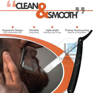 Navajas de Afeitar Rectas de Calidad Premium al por Mayor, Mango de Madera, Hoja de Acero Inoxidable - Reutilizables, Duraderas y Sostenibles para Uso en Barberías - Product Image 4