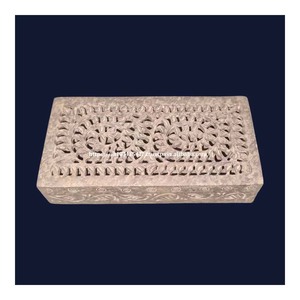 Very Exclusive New Traditional Modern Look Best Product Soapstone Carving <b>Box</b> With Rectangle Shape Use For Jewelry Storage <b>Gift</b> - Product Image 1