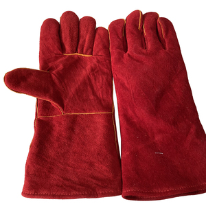 Gants de soudage en cuir de vachette avec doublure en coton, résistants à la chaleur et à l'usure, compatibles TIG, protection contre les éclaboussures de métal fondu - Product Image 6