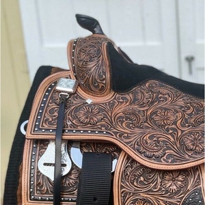 Silla de Montar para Caballo OEM Personalizada, de Cuero Premium, Equipo Ecuestre, Silla de Montar Western Hecha a Mano, Fabricante Mayorista - Product Image 4