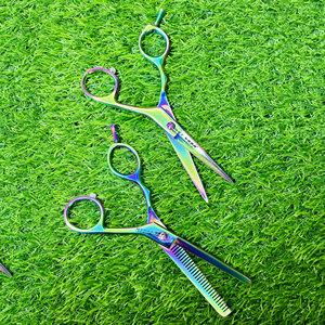 2pcs Professional Hair Thinning and Cutting Scissors High Quality Barber <b>Shears</b> Multi Color Precision Hairdressing <b>Tool</b> Salon - Product Image 1