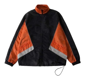 New Design Custom Plus Size Color <b>Block</b> Quick Dry Nylon Windbreaker Jacket High Quality Breathable Mesh Lining Sportswear Jacket - Product Image 4