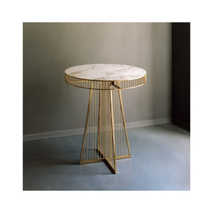 Metal And Marble <b>Side</b> <b>Table</b> Modern Accent End <b>Table</b> New Design Living Room Sofa <b>Table</b> Bedroom Home Furniture - Product Image 3