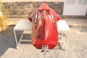 Modelo de Barco de Carreras Clásico Arno XI 1954 Hecho a Mano - Réplica de Hidroavión Italiano Vintage para Decoración de Hogar u Oficina de Lujo - Product Image 5