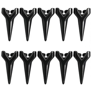Herramientas de Peinado en Forma de V Negras, Accesorios de Seccionamiento de Cabello con Punta Brillante para Estilistas de Salón Modernos - Product Image 1