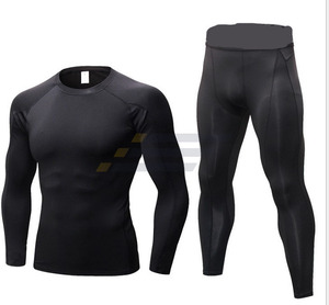 Pantalon de compression personnalisé pour homme, respirant, pour le sport, la course, l'entraînement, le yoga, le MMA, ensemble de leggings et rashguard, fitness thermique - Product Image 5