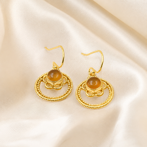 Natural Carnelian Gemstone <b>Dangle</b> <b>Earrings</b> 925 Sterling Silver Rose <b>Gold</b> Yellow <b>Gold</b> Plated Handmade Boho Hoop <b>Earrings</b> Women - Product Image 3