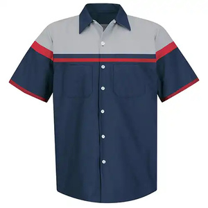 Chemises de travail personnalisées pour hommes à manches courtes noires, chemise de travail industrielle personnalisée pour mécanicien, vêtements de travail durables, vente chaude - Product Image 1
