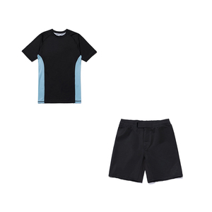 Conjunto de Artes Marciales Mixtas para Hombre, Color Blanco con Detalles Negros, Pantalones Cortos y Camiseta de Poliéster de Secado Rápido, Corte Regular, Talla Adulto - Product Image 2