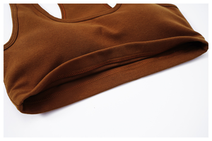 Sujetador deportivo sin costuras Racerback para mujer, soporte medio, para yoga, entrenamiento, gimnasio, top corto, fitness, sin aros, con logo frontal - Product Image 6