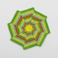 Personnalisé Broderie Crochet Applique Tasse Tapis Table Polygone Dessous De Verre Café Tampons Accessoires Vêtements Patches
