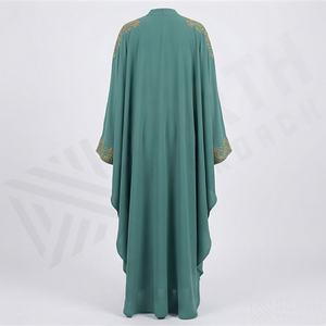 Vestido Abaya Modesto para Mujer, Ropa Musulmana, Nuevo Pañuelo de Poliéster, Ropa Islámica, Túnica Abierta o Cerrada de Lino, Prenda Elegante - Product Image 2