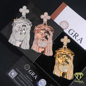 Pendentif en moissanite sculpté en 3D de qualité supérieure, en argent sterling 925, avec un design audacieux de bijoux hip-hop - Product Image 4