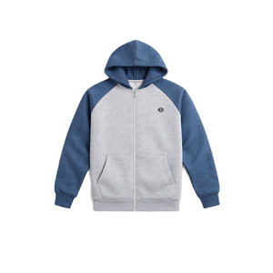 Sweat à capuche zippé à manches raglan pour homme, en mélange de coton, style streetwear, coupe décontractée, style survêtement, logo personnalisé - Product Image 4