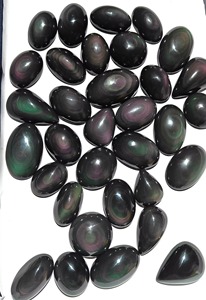 High Quality <b>Rainbow</b> Obsidian Cabochons Handmade Loose Natural Crystal Gemstone Emerald <b>Drop</b> Shape Bulk Wholesale Jewelry Making - Product Image 6